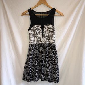 Material Girl Black & white dress
